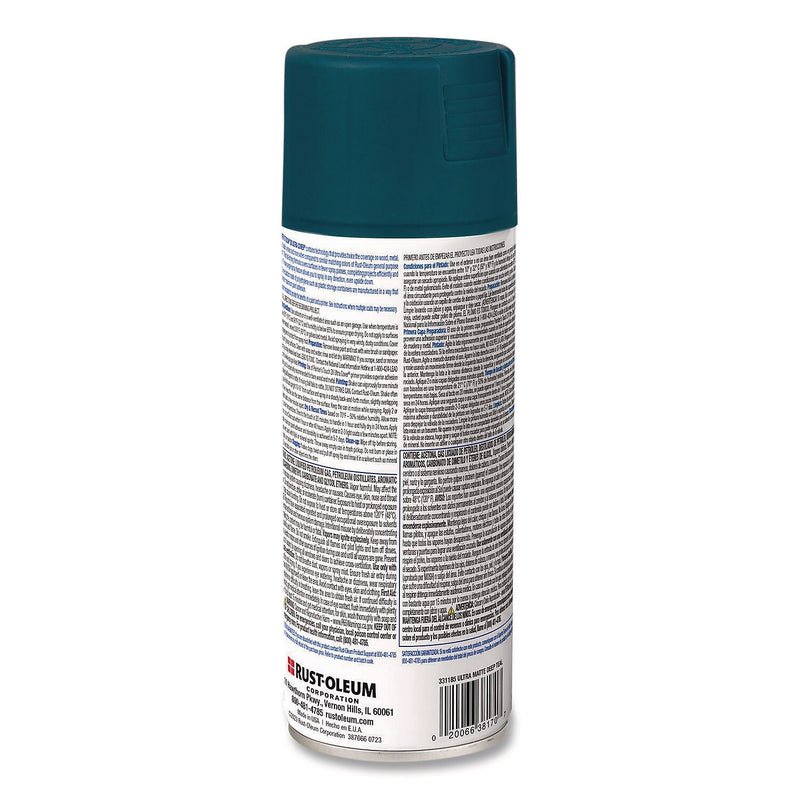 Rust-Oleum Painter's Touch 2X Ultra Cover Spray Paint, Teal, 12 oz., 6/Carton (331185)