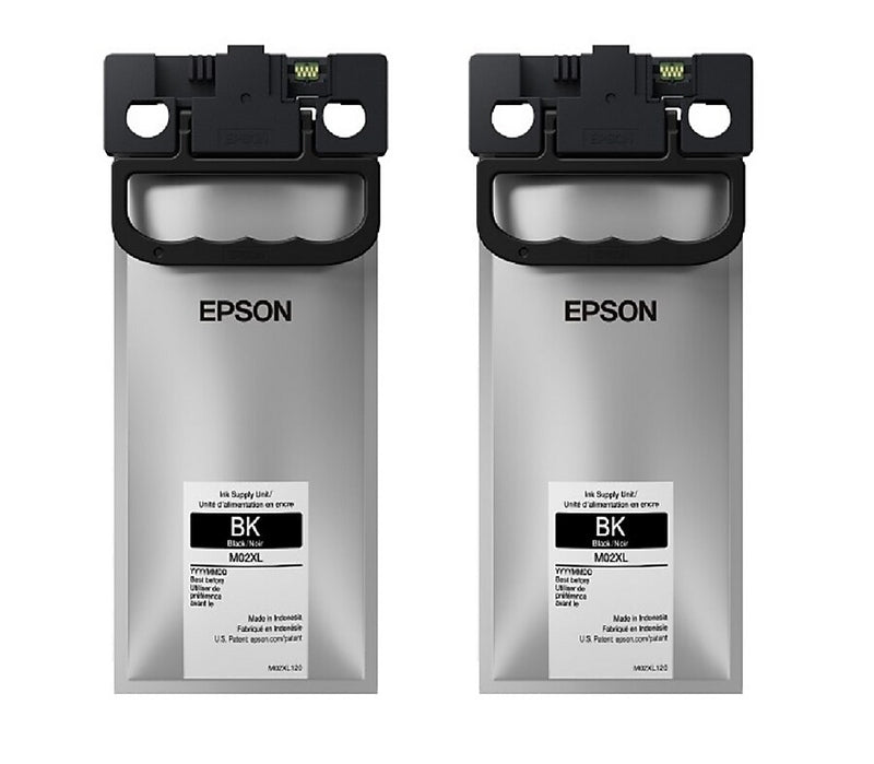 Epson M02 Black High Yield Ink Cartridge, 2/Pack