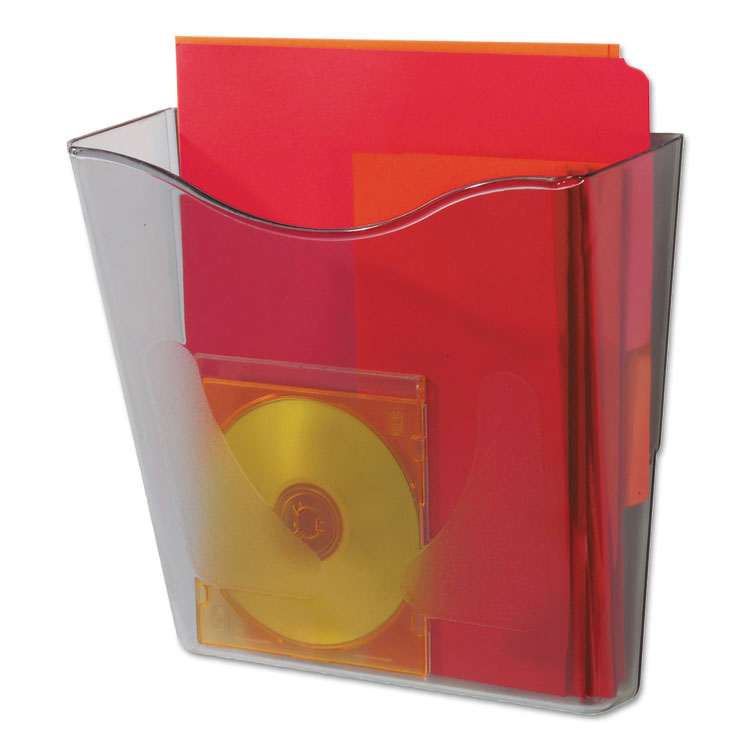 Euro-Style DocuPocket Portrait Wall File, A4/Legal/Letter/Magazines/Portfolio Size, 10.25" x 4" x 10", Smoke