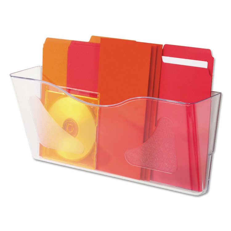 Euro-Style DocuPocket Landscape Wall File, Larger Files/Tabloid Size, 15" x 4" x 6.63", Clear