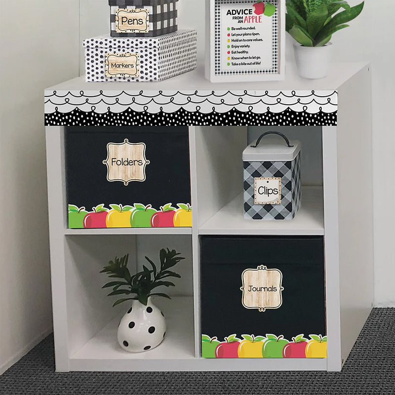 Creative Teaching Press EZ Border, 3" x 2', Apple Time Apples, 24/Pack, 3 Packs/Bundle (CTP11070-3)