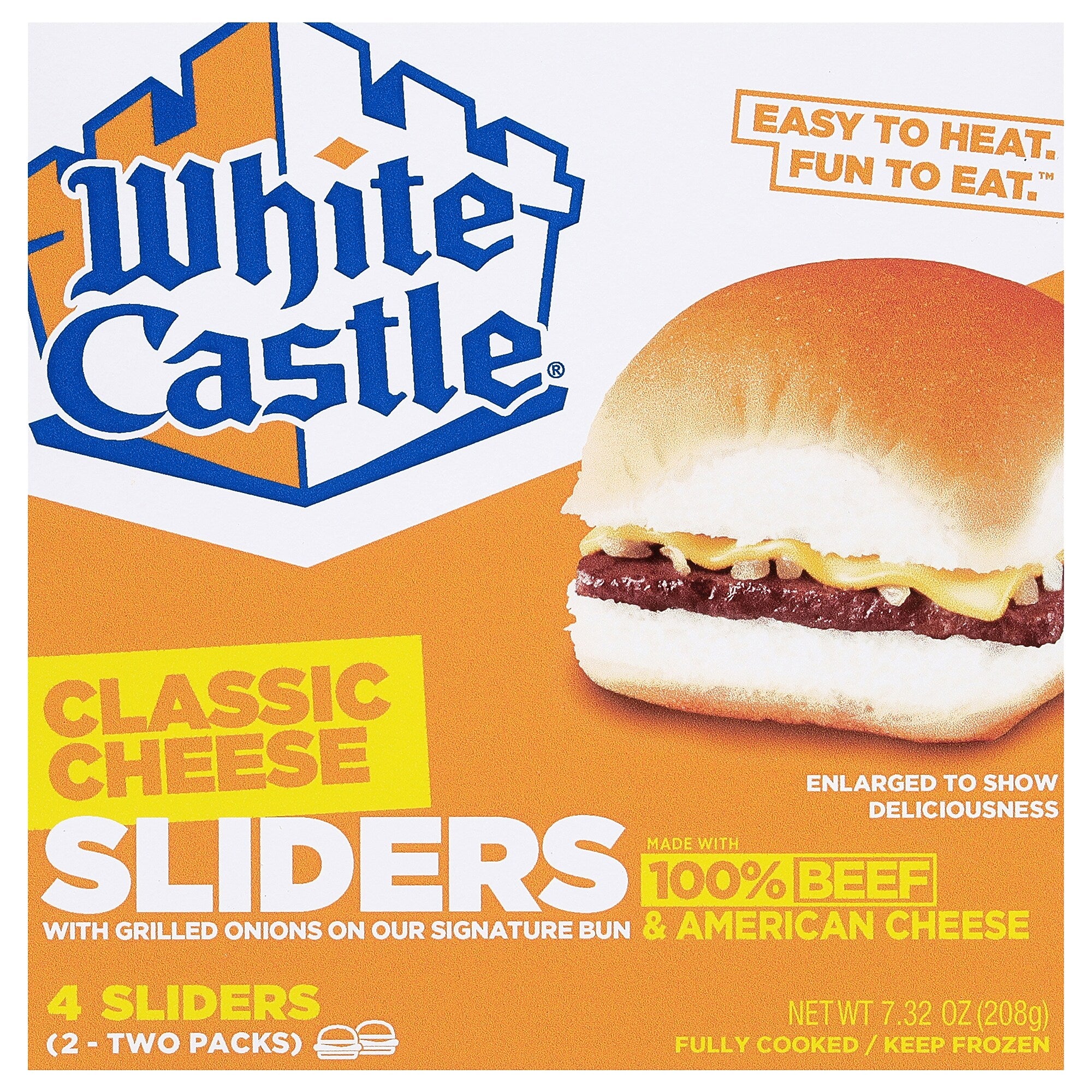 White Castle Individually Wrapped Cheeseburger Slider, 7.32 oz, 24/Pack (220-02477)