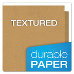 Earthwise By Oxford 100% Recycled Paper Twin-Pocket Portfolio, 100-Sheet Capacity, 11 X 8.5, Natural, 25/box