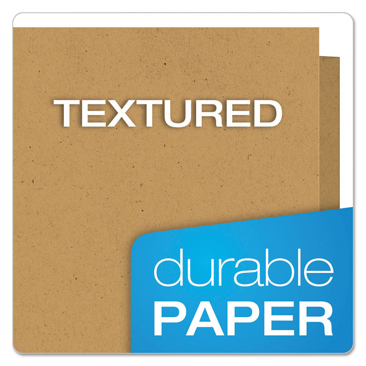 Earthwise By Oxford 100% Recycled Paper Twin-Pocket Portfolio, 100-Sheet Capacity, 11 X 8.5, Natural, 25/box
