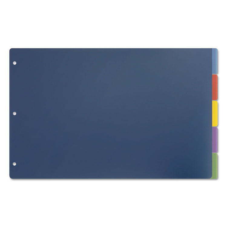 Tabloid-Size Poly Index Divider, 5-Tab, 11 X 17, Assorted, 1 Set