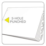 Write 'n Erase Tabloid Index Dividers, 5-Tab, 11 X 17, White, 1 Set