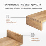 Anji Mountain Mango Wood Monitor Stand, Up to 32" Monitor, Natural (MS-FNG-MNG)