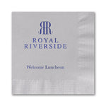 Silver Beverage Napkin - Foil Imprint, 100/BX