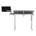 VersaDesk PowerLift 48"W Electric Adjustable Drafting Table, White (PEDT48-WW-APP)