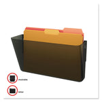 DocuPocket Stackable Wall Pocket, Letter Size, 13" x 4", Smoke