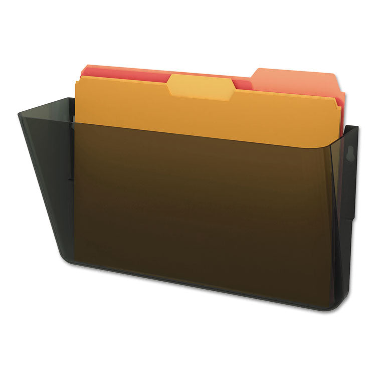 DocuPocket Stackable Wall Pocket, Letter Size, 13" x 4", Smoke