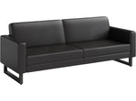 Safco Mirella 77" Vinyl Lounge Sofa, Black (1730MRL2BLKBL)