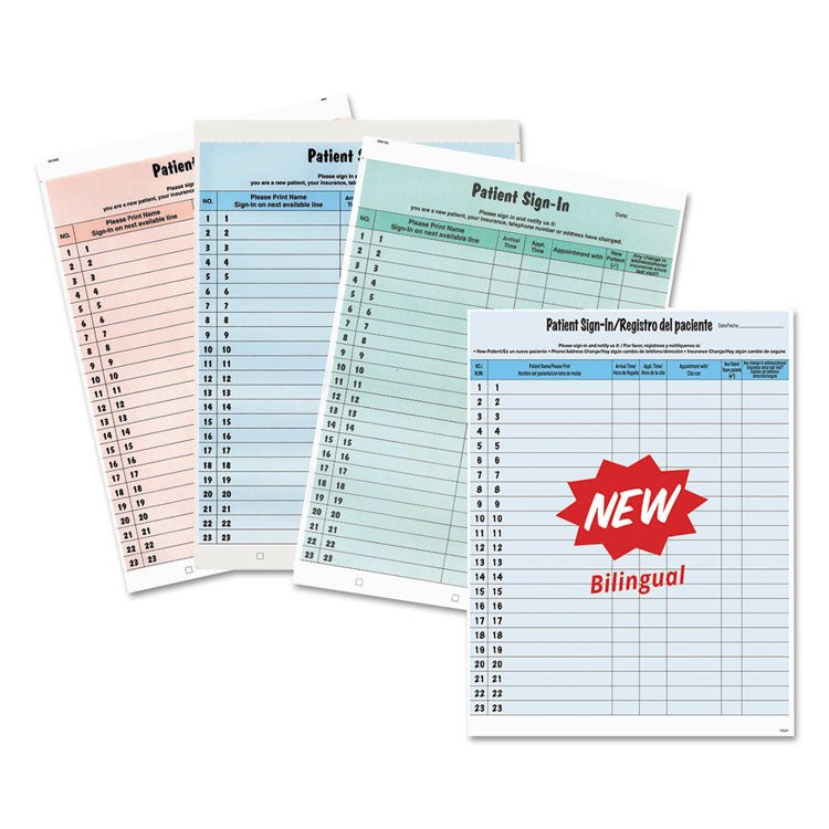 Hipaa Labels, Patient Sign-In, 8.5 X 11, Blue, 23/sheet, 125 Sheets/pack