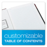 Extra-Durable Bound Book, Single-Page 5-Column Accounting, Black/maroon/gold Cover, 10.13 X 7.78 Sheets, 150 Sheets/book