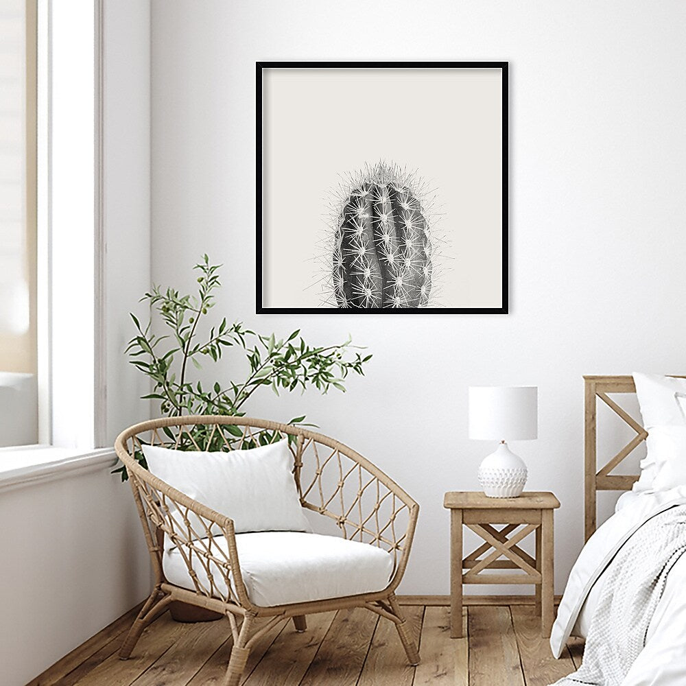 Amanti Art Haze Cactus Succulent Tall by The Creative Bunch Studio Wood Framed Wall Art Print, 33" x 33" (A42675345771)