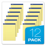 Perforated Writing Pads, Wide/Legal Rule, 50 Canary Yellow 8.5 x 11.75 Sheets, Dozen