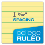 Double Sheet Pads, Medium/college Rule, 100 Canary-Yellow 8.5 X 11.75 Sheets