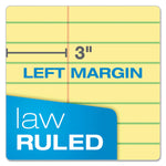 Double Sheet Pads, Pitman Rule Variation (offset Dividing Line - 3" Left), 100 Canary-Yellow 8.5 X 11.75 Sheets