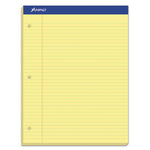 Double Sheet Pads, Narrow Rule, 100 Canary-Yellow 8.5 X 11.75 Sheets