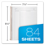 Gold Fibre Wirebound Project Notes Book, Project-Management Format, Green Cover, (84) 9.5 x 7.25 Sheets