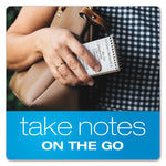 Memo Pads, Narrow Rule, Assorted Cover Colors, 40 White 4 X 6 Sheets, 3/pack
