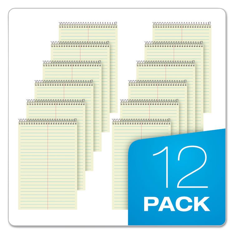 Steno Pads, Gregg Rule, Tan Cover, 60 Green-Tint 6 X 9 Sheets