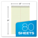 Steno Pads, Gregg Rule, Green Cover, 80 Green-Tint 6 X 9 Sheets, 6/pack
