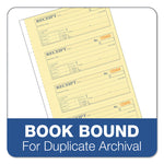 Receipt Book, Three-Part Carbonless, 7.19 x 2.75, 4 Forms/Sheet, 100 Forms Total