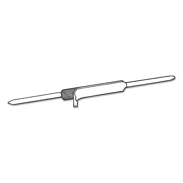 Self-Adhesive Two-Prong Paper Fastener Bases, 2" Capacity, 2.75" Center to Center, Matte Steel, 100/Box