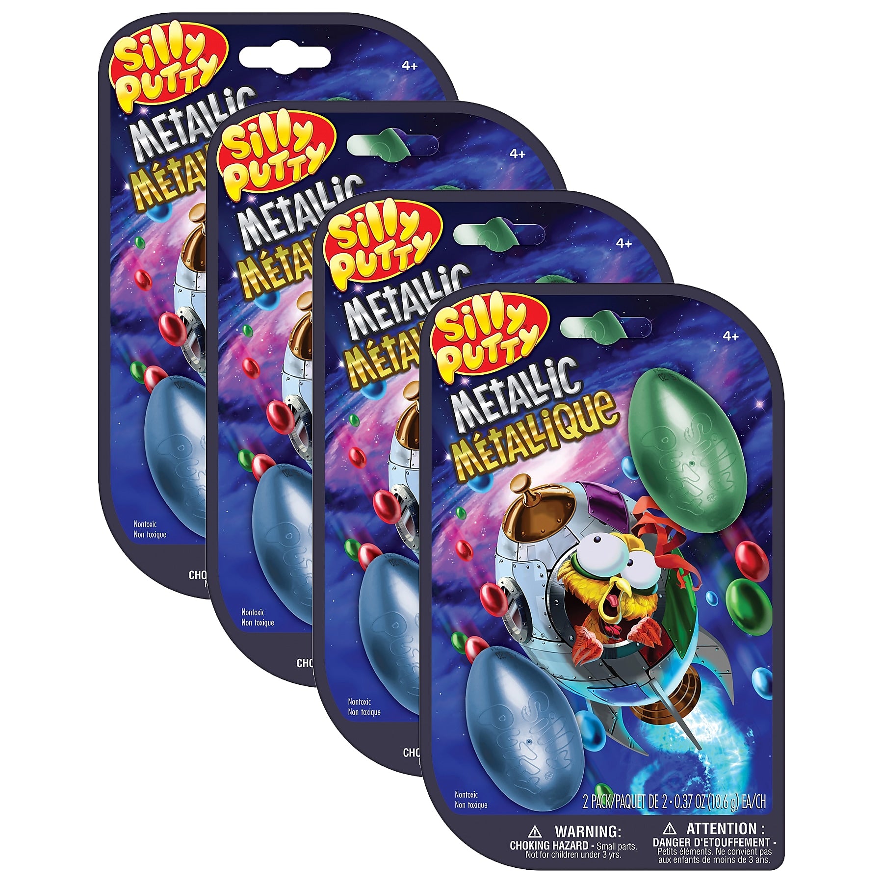 Crayola Silly Putty Metallic Eggs, Assorted Colors, 2/Pack, 4 Packs/Bundle (BIN080991-4)