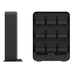 Baggy Nine-Drawer Tea Bag and Accessory Holder, 10.24 x 4.33 x 13.11, Black
