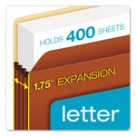 Standard Expanding File Pockets, 1.75" Expansion, Letter Size, Redrope, 25/Box