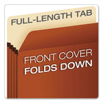 Standard Expanding File Pockets, 5.25" Expansion, Letter Size, Redrope, 10/Box
