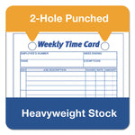 Weekly Employee Time Cards, One Side, 4.25 X 6.75, 100/pack