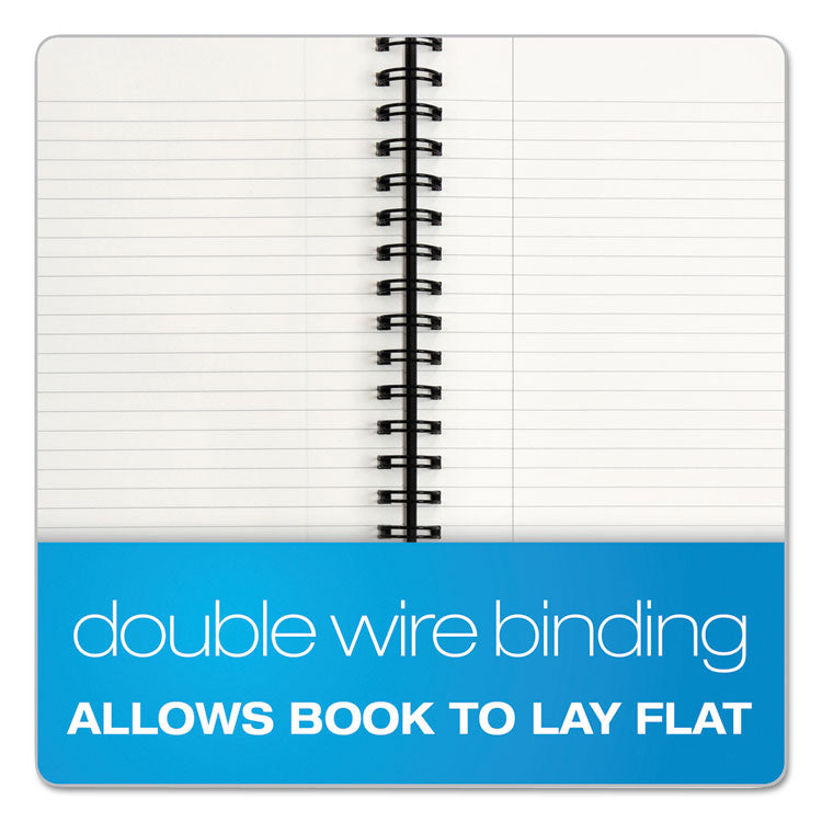 Royale Wirebound Business Notebooks, 1-Subject, Medium/College Rule, Black/Gray Cover, (96) 11.75 x 8.25 Sheets