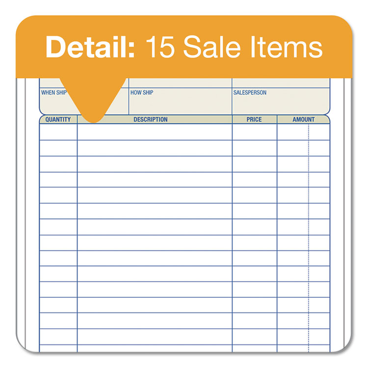 Sales Order Book, Two-Part Carbonless, 7.94 x 5.56, 50 Forms Total