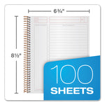 JEN Action Planner, 1-Subject, Narrow Rule, Black Cover, (100) 8.5 x 6.75 Sheets
