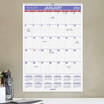 2026 AT-A-GLANCE 15.5" x 22.75" Monthly Dry Erase Wall Calendar, White/Purple (PMLM03-28-26)