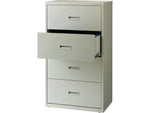 Hirsh HL1000 Series 4-Drawer Lateral File Cabinet, Letter/Legal Size, Lockable, 52.5"H x 30"W x 18.63"D, Light Gray (19440)