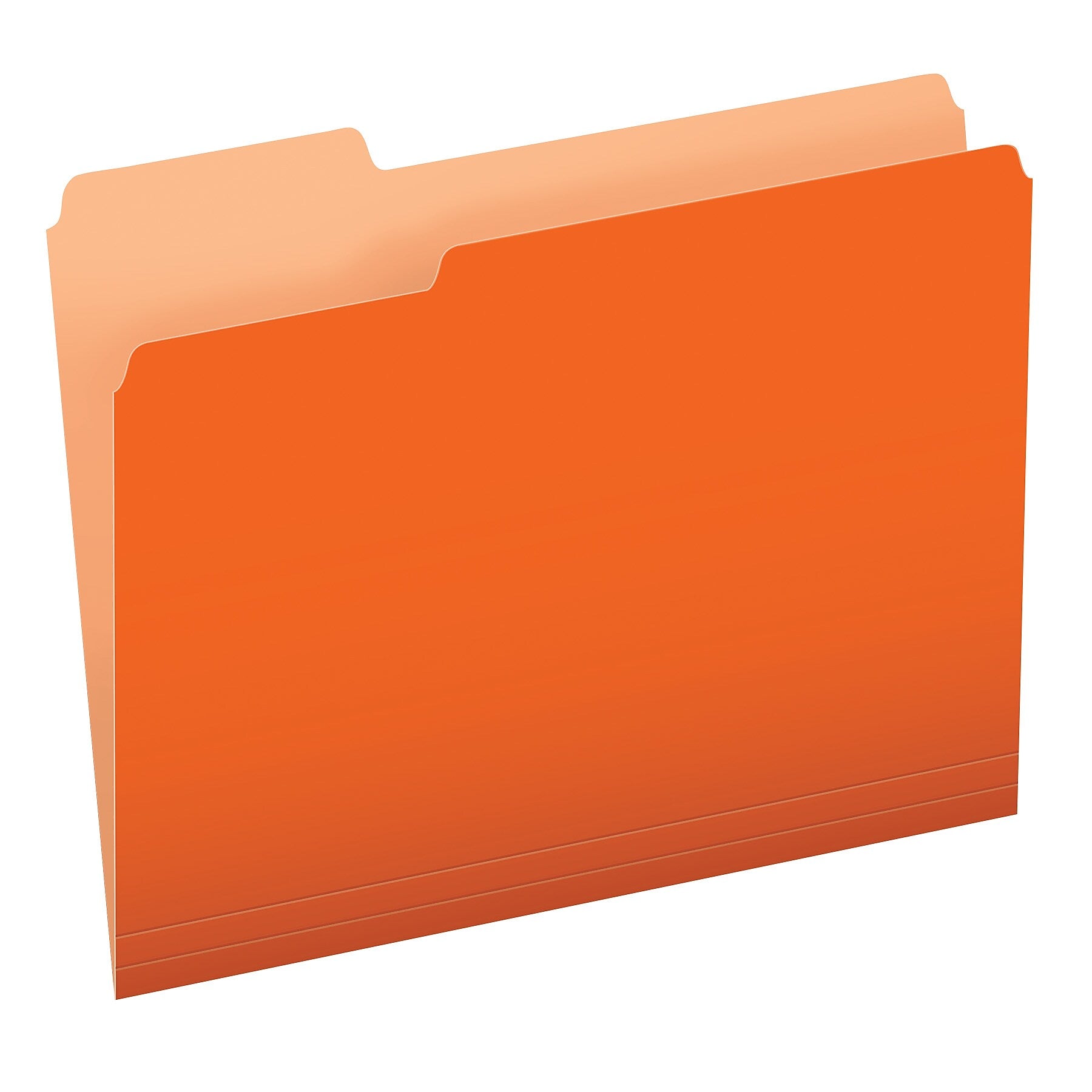 Pendaflex Recycled File Folder, 1/3-Cut Tab, Assorted, Letter Size, Orange, 100/Box (4210 1/3 ORA)