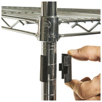 NSF Certified Industrial Four-Shelf Wire Shelving Kit, 36w x 24d x 72h, Silver