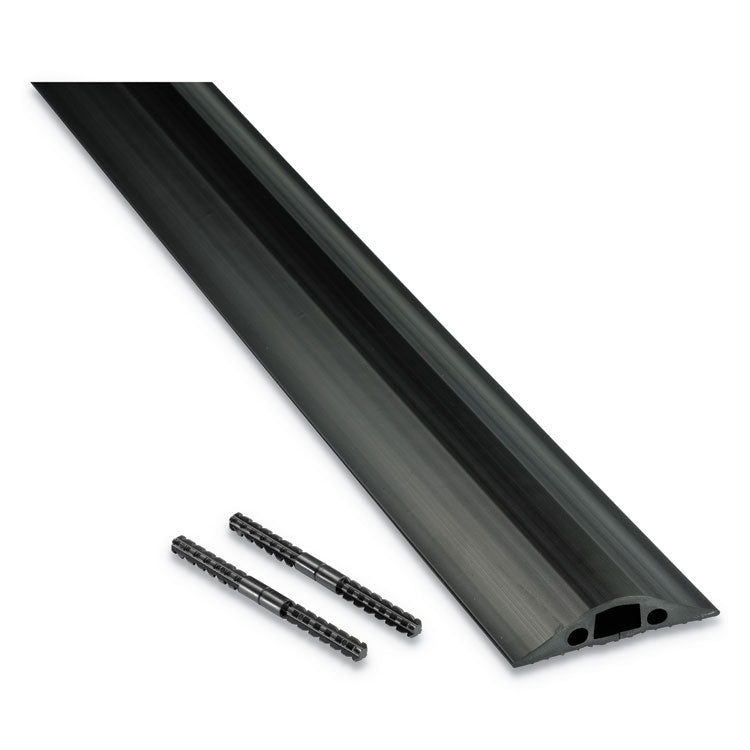 Medium-Duty Floor Cable Cover, 2.63" Wide X 30 Ft Long, Black