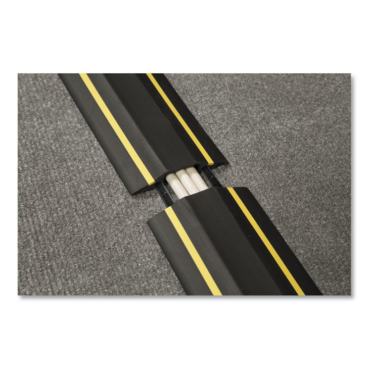 Medium-Duty Floor Cable Cover, 3.25" Wide X 30 Ft Long, Black
