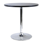 Winsome Spectrum 29 1/2" x 28.74" x 28.74" MDF Round Dining Table, Black (93729)