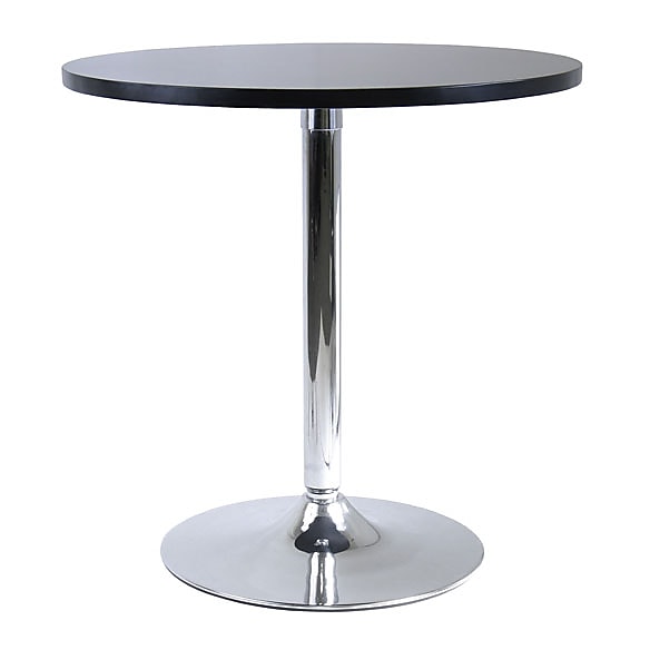 Winsome Spectrum 29 1/2" x 28.74" x 28.74" MDF Round Dining Table, Black (93729)