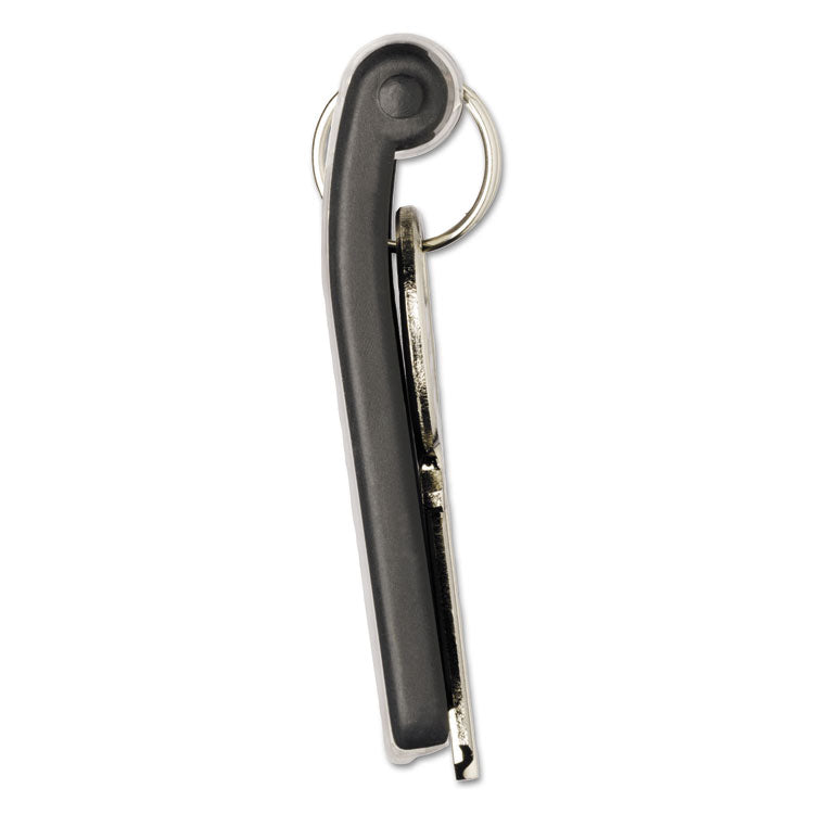 Key Rack, 24-Tag Capacity, Plastic, Gray, 8.38 x 1.38 x 14.13
