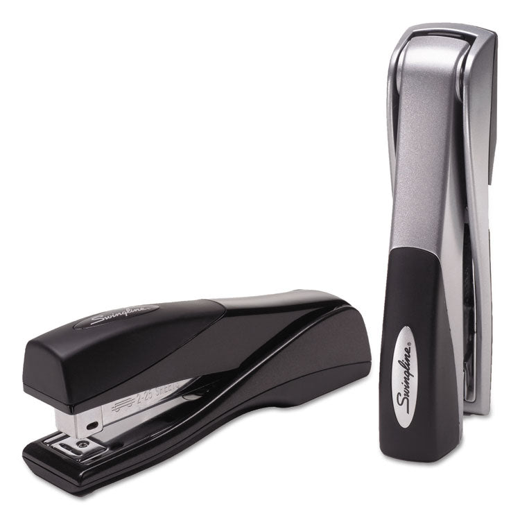 Optima Grip Full Strip Stapler, 25-Sheet Capacity, Silver