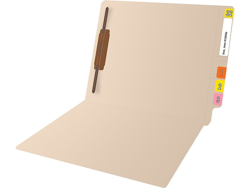 Medical Arts Press Reinforced End Tab File Folder, Straight Cut, Letter-Size, Manila, 50/Box (S-01323)