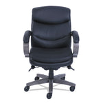 Woodbury Mid-Back Executive Chair, Supports Up To 300 Lb, 18.75" To 21.75" Seat Height, Black Seat/back, Weathered Gray Base