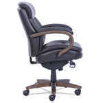 Woodbury Mid-Back Executive Chair, Supports Up To 300 Lb, 18.75" To 21.75" Seat Height, Brown Seat/back, Weathered Sand Base